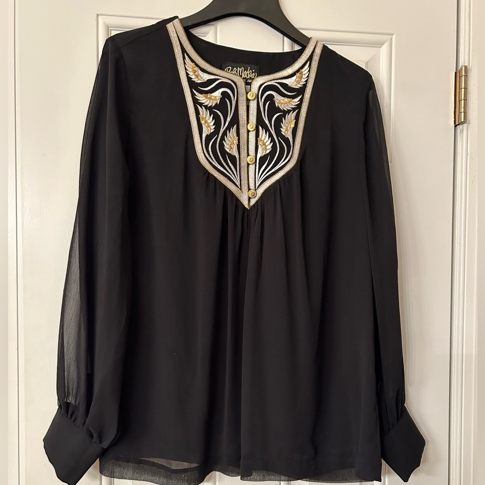 Vintage Bob Mackie wearable art blouse